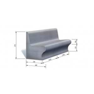 Пейка с наклонена облегалка от стиропор